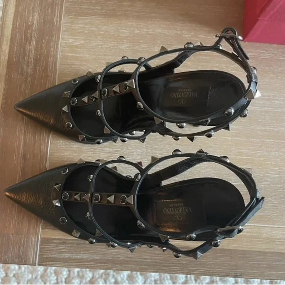 Valentino Rockstar Noir Pumps Size 39.5 - Picture 2 of 6